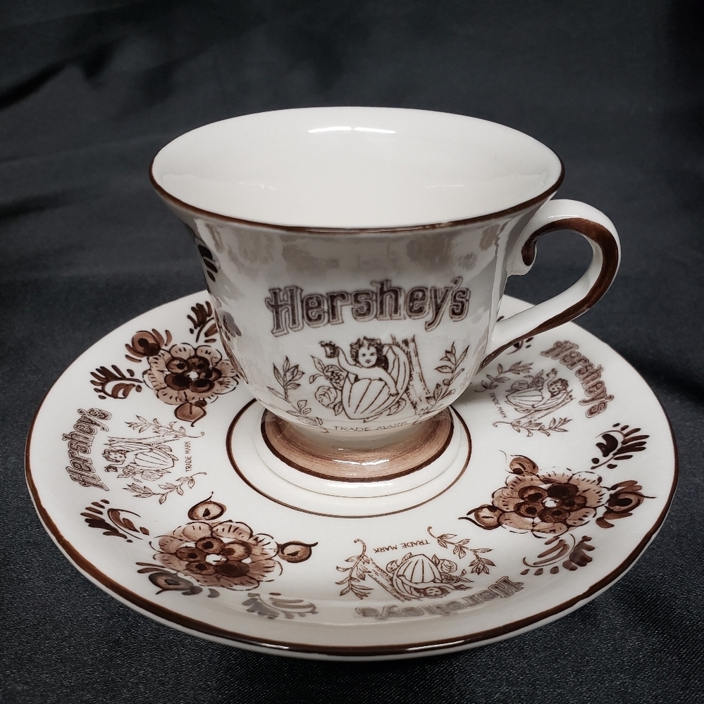 Vintage 1982 Hershey Teacup and Saucer
